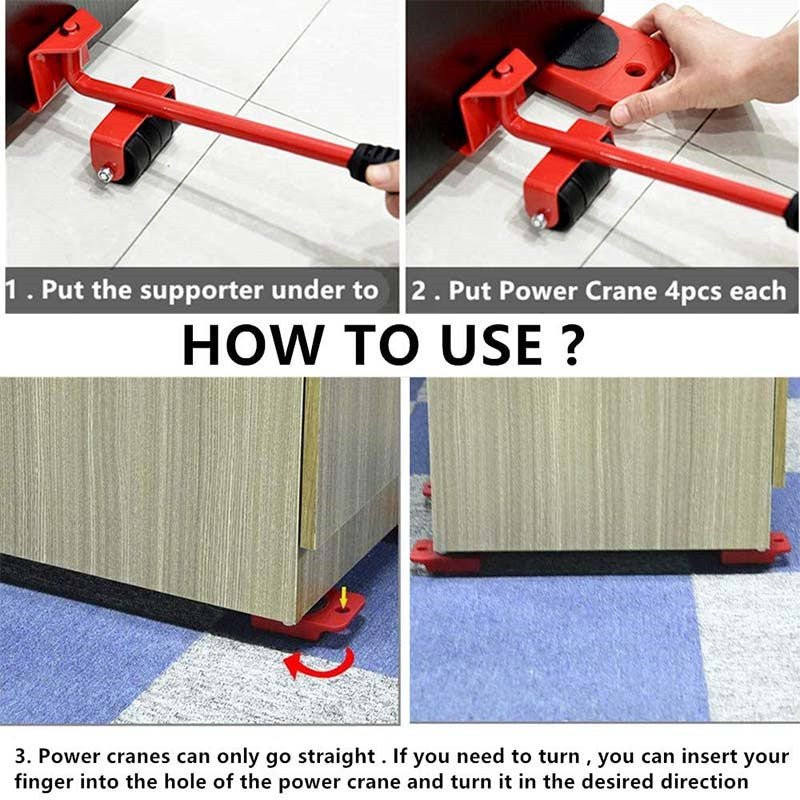 رافعة ونقالة أثاث 5 قطع | Heavy Duty Furniture Mover 5 pcs