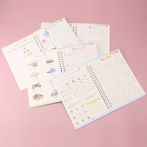 الكراسة السحرية لتعليم الكتابة إنجليزي - 4 كتب | Magic Practice Copybook English - Pack of 4